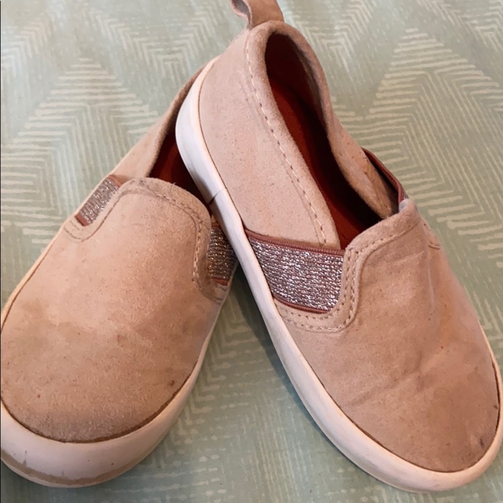 Suede slip on shoes